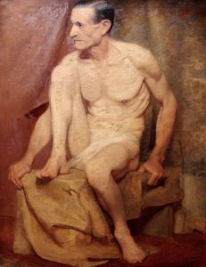 裸体男性坐裸体坐男